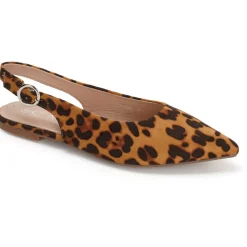 SHOES Josette dame slingback ballerina sko 77-585 - Leopard Best