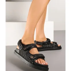 SHOES Justina dame sandaler DM439 - Black Clearance