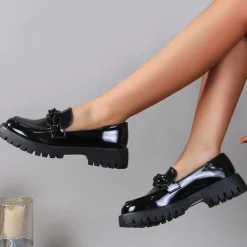 SHOES Leona dame loafers YU5598-13 - Black Clearance