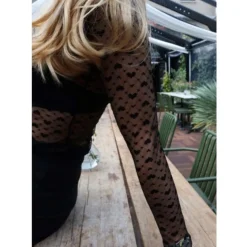 Liberté dame bluse 21345 - BLACK SMALL BIG HEARTS