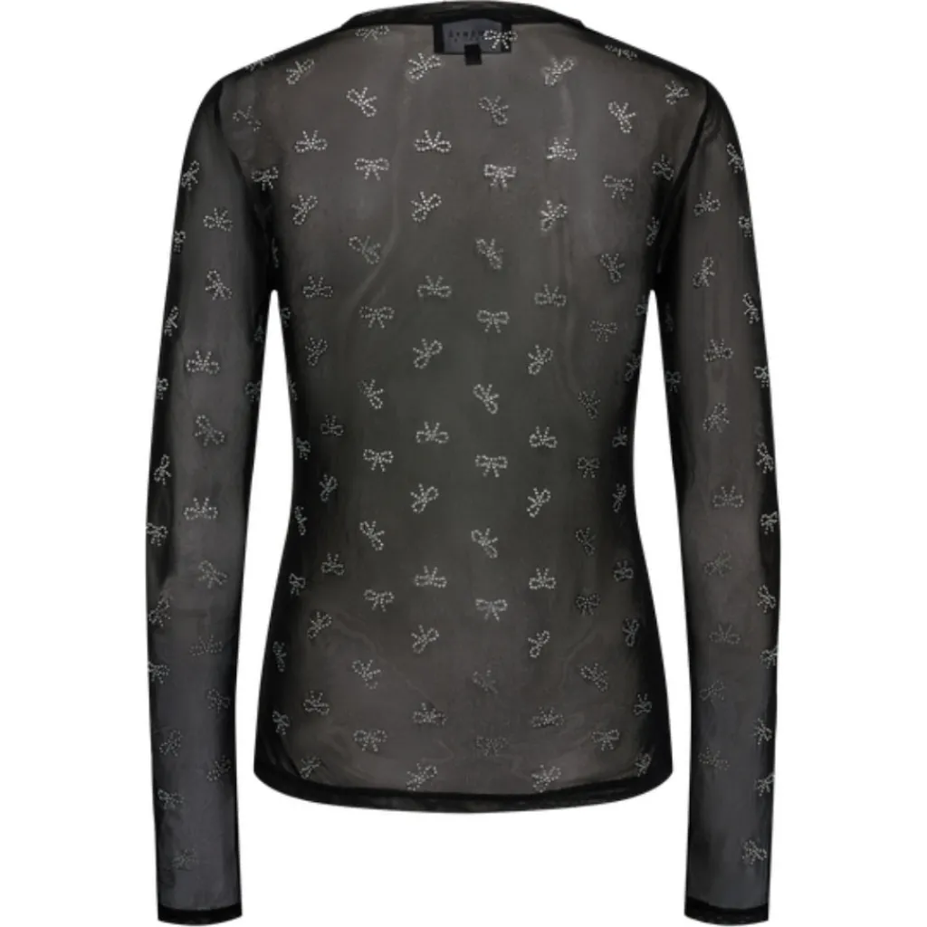Liberté LIBERTÉ dame bluse MESH - BLACK BOW DIAMOND DOT Hot