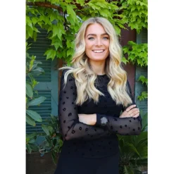 Liberté LIBERTÉ dame bluse MESH - Black flock leo Discount