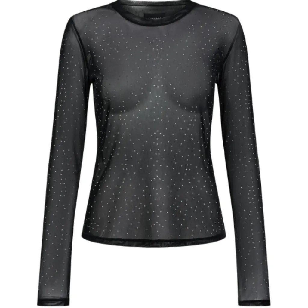 Liberté LIBERTÉ dame bluse MESH - BLACK GOLD DOT Online