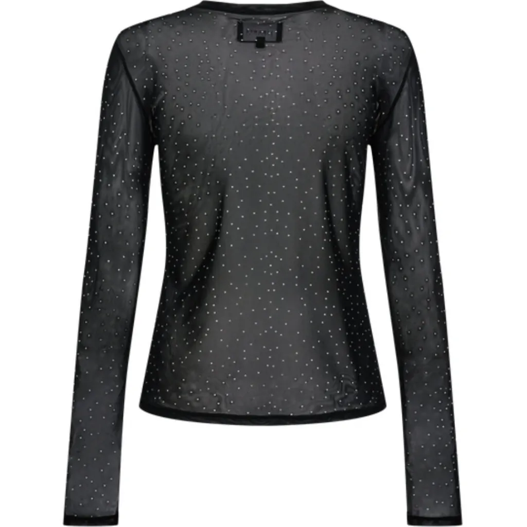 Liberté LIBERTÉ dame bluse MESH - BLACK GOLD DOT Online