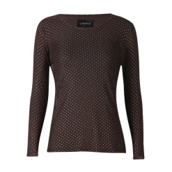 Liberté LIBERTÉ dame bluse MESH - DARK BROWN GOLD DOT Online