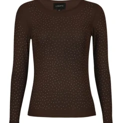 Liberté LIBERTÉ dame bluse MESH - DARK BROWN DIAMOND DOT