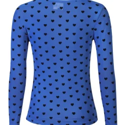 Liberté LIBERTÉ dame bluse MESH - ELECTRIC BLUE BLACK FLOCK HEART Sale