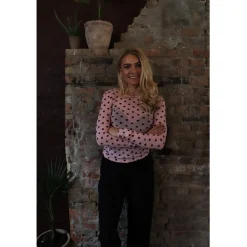 Liberté LIBERTÉ dame bluse MESH - ROSE BLACK FLOCK HEART Online