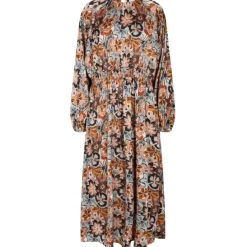 Liberté dame kjole GRAFFI - BLUE BROWN FLOWERS Online