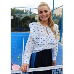 Liberté LIBERTE dame bluse HEATHER 22165 - WHITE BLUE CHERRY