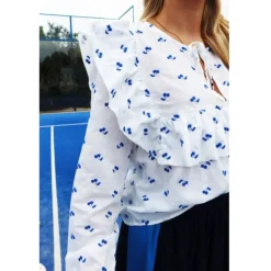 Liberté LIBERTE dame bluse HEATHER 22165 - WHITE BLUE CHERRY