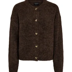 Liberté Liberte dame cardigan FRO O-NECK - Chocolate Online