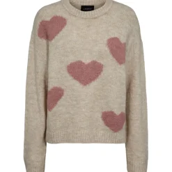 Liberté Liberte dame pullover strik FRO - IVORY ROSE HEART Best