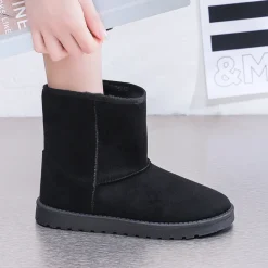 SHOES Lina dame bamsestøvle 6417 - Black Outlet