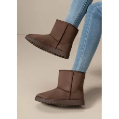 SHOES Lina dame bamsestøvle 6417 - Brown Hot