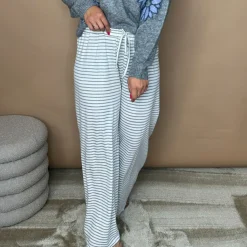 LULULIA Dame Bukser LuChloe 62671 - Light Grey/White Sale