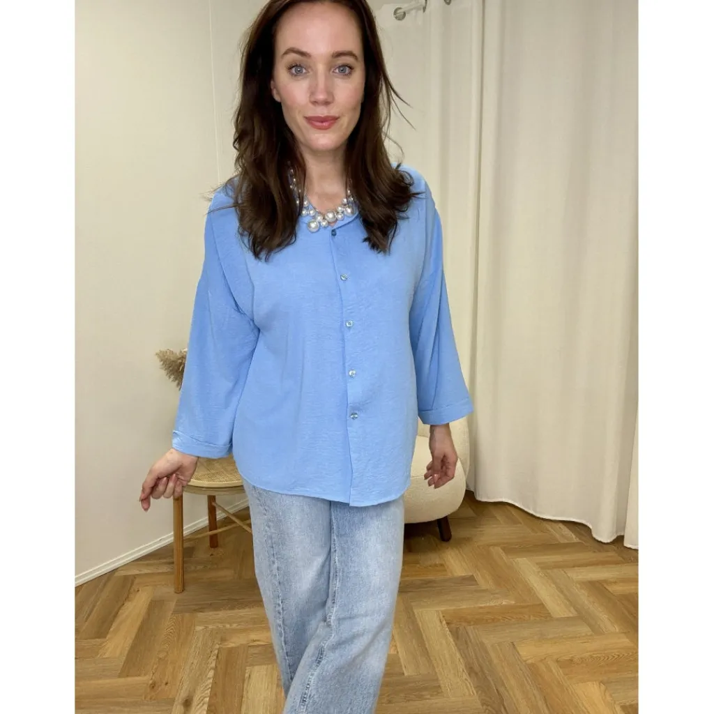 LULULIA Dame Skjorte LuAnna 2002 - Celeste Discount