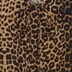 LULULIA Dame Skjorte LuBella 6191 - Leo Print Hot