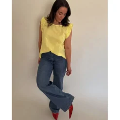 LULULIA Dame Top LuTanja 82708 - Giallo3275 Sale