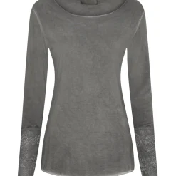 MARTA DU CHATEAU dame bluse 11297 - Grigio Clearance