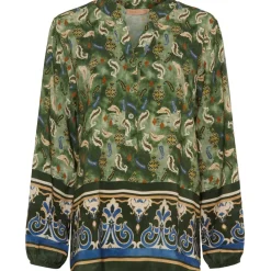 MARTA DU CHATEAU dame bluse MdcChristelle 6453 - Military288tpu New