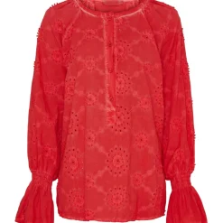 MARTA DU CHATEAU dame bluse MdcBianca - Red Cold Wash Online