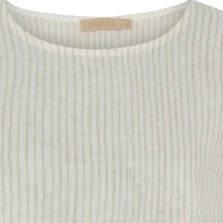 MARTA DU CHATEAU dame bluse MdcNatalie - Panna Beige 1752 Stripe Hot