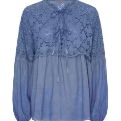 MARTA DU CHATEAU dame bluse MdcAurora - Jeans Cold Wash Outlet