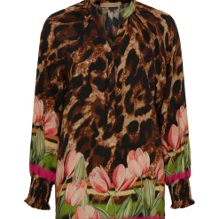 MARTA DU CHATEAU dame bluse MdcMelanie 6496 - Marrone3244TPK Sale