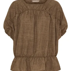 MARTA DU CHATEAU dame bluse MdcSaffron 258685 - Brown Hot