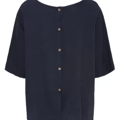 MARTA DU CHATEAU dame bluse 83428 - Navy Clearance