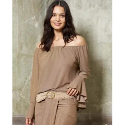 MARTA DU CHATEAU dame bluse mdcAlexandra 6139 - Camello