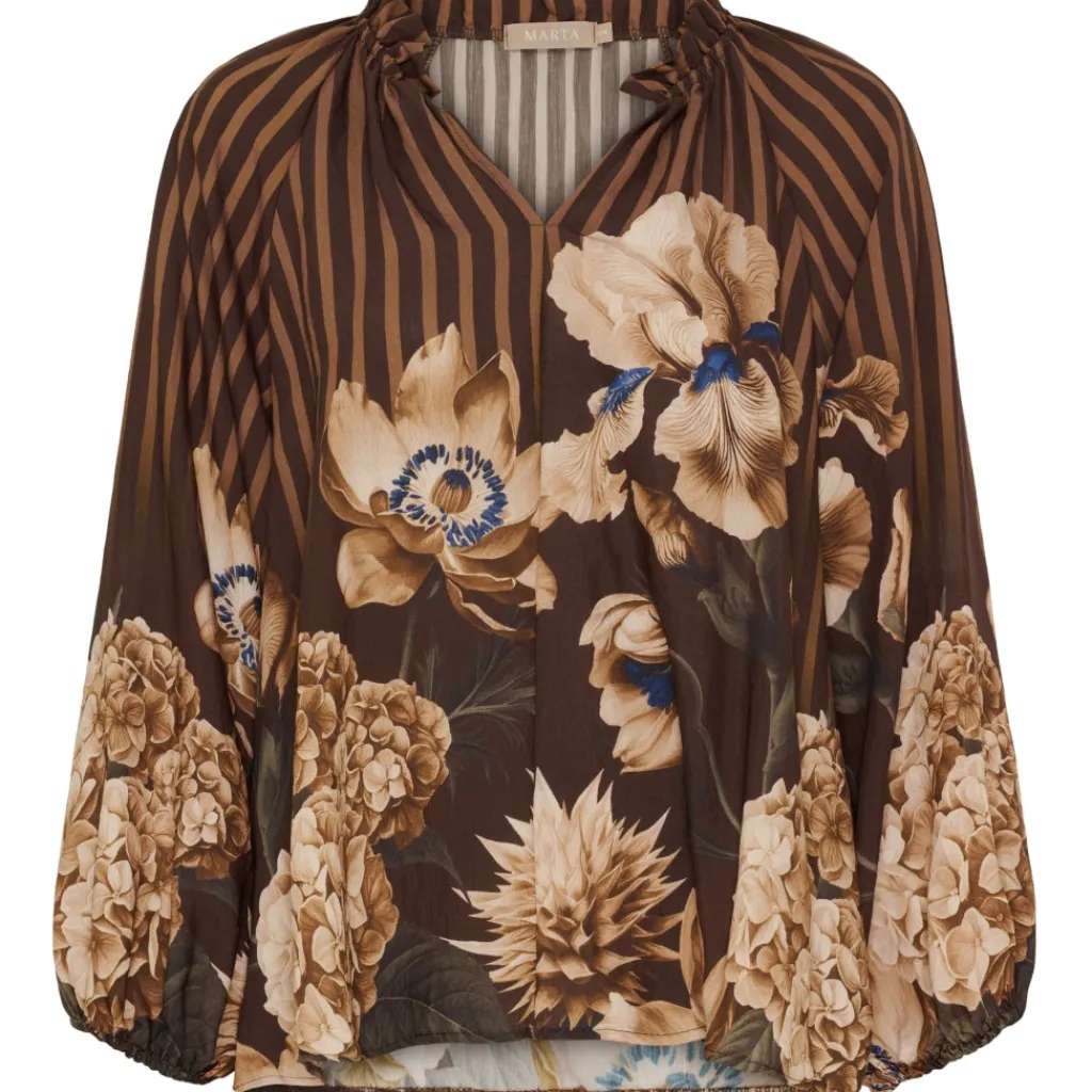 MARTA DU CHATEAU dame bluse MdcOctavia 003B - Marrone6022 Best