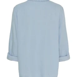 MARTA DU CHATEAU dame bluse MdcFrancesca - Light blue Outlet