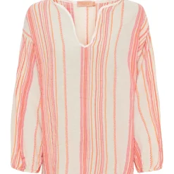 MARTA DU CHATEAU dame bluse 9574 - Orange/Fuxia1