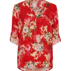 MARTA DU CHATEAU dame bluse MdcFranziska 1614new - Rosso Originale Clearance