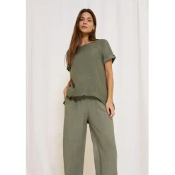 MARTA DU CHATEAU dame bluse MdcNatalie 83893 - Military2828 Online