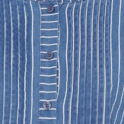 MARTA DU CHATEAU dame bluse MdcEulalie 258008 - Medium Blue Discount