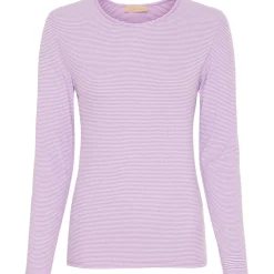 MARTA DU CHATEAU dame bluse 4906 - Lilac/White Online