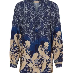 MARTA DU CHATEAU dame bluse MdcAstrid 8128 - BlueScuro3277 Sale