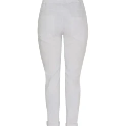 MARTA DU CHATEAU dame bukser MdcTalia - White/Beige Flower Best