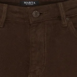 MARTA DU CHATEAU dame bukser MdcNat MDC224-8714 - Brown Hot