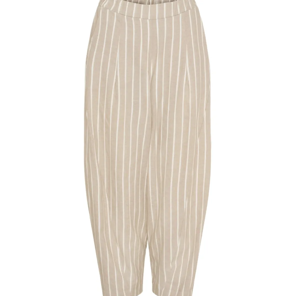 MARTA DU CHATEAU dame bukser MdcFausta 16635T - BeigeStripeLurex260 Clearance
