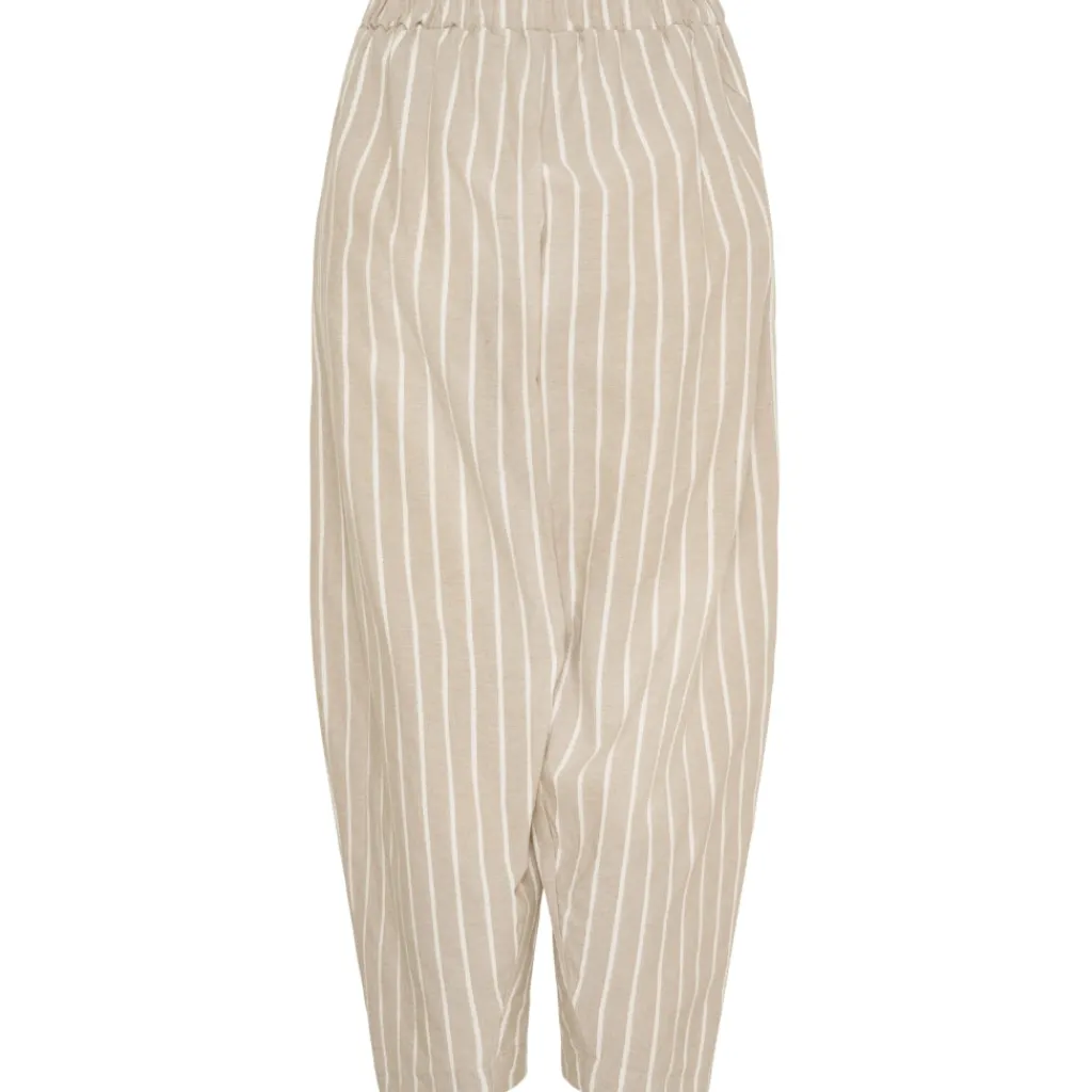 MARTA DU CHATEAU dame bukser MdcFausta 16635T - BeigeStripeLurex260 Clearance