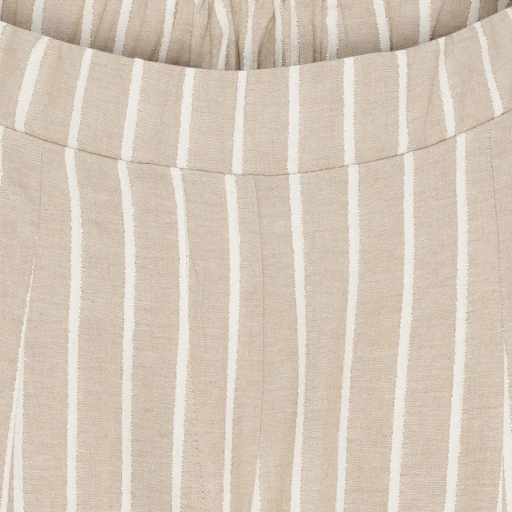 MARTA DU CHATEAU dame bukser MdcFausta 16635T - BeigeStripeLurex260 Clearance