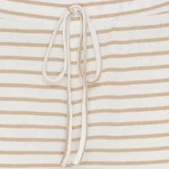 MARTA DU CHATEAU dame bukser MdcMireya 22611 - White/Camello Stripe