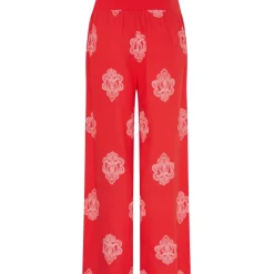 MARTA DU CHATEAU dame bukser MdcAnette - Red/WhitePrint Best