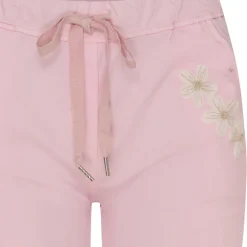 MARTA DU CHATEAU dame bukser MdcTalia - Baby Pink/White Flower Best