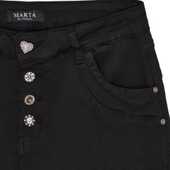 MARTA DU CHATEAU dame jeans MdcNahla MDC227-2533 - Black Denim Outlet