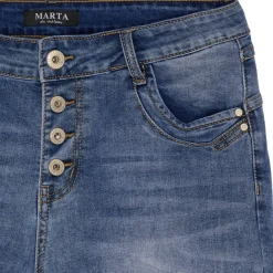 MARTA DU CHATEAU dame jeans MdcSolene MDC202-2261 - Blue Denim Hot